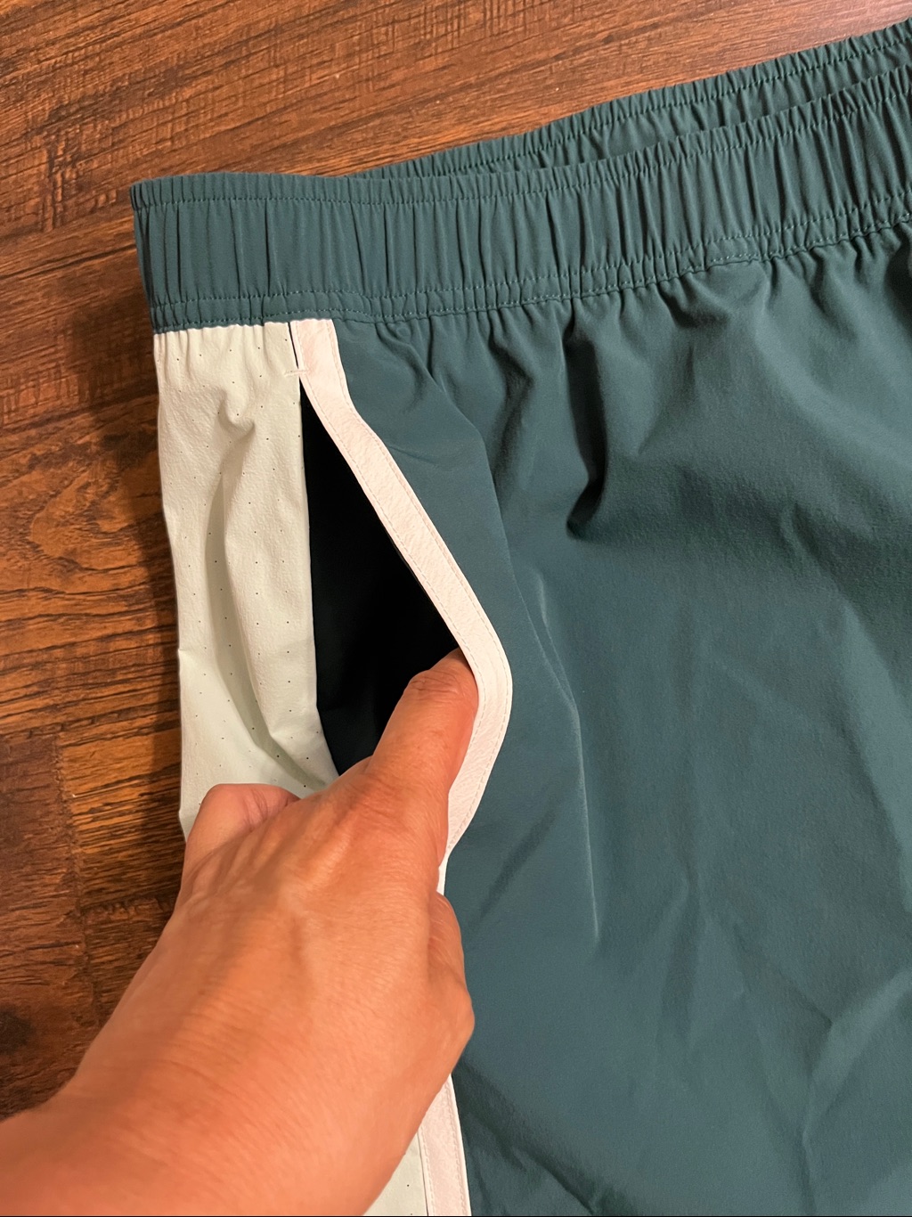 Athletic Works Men's Size 3xl (48-50) Green Performance Stretch Athletic Short — image 5 of 8